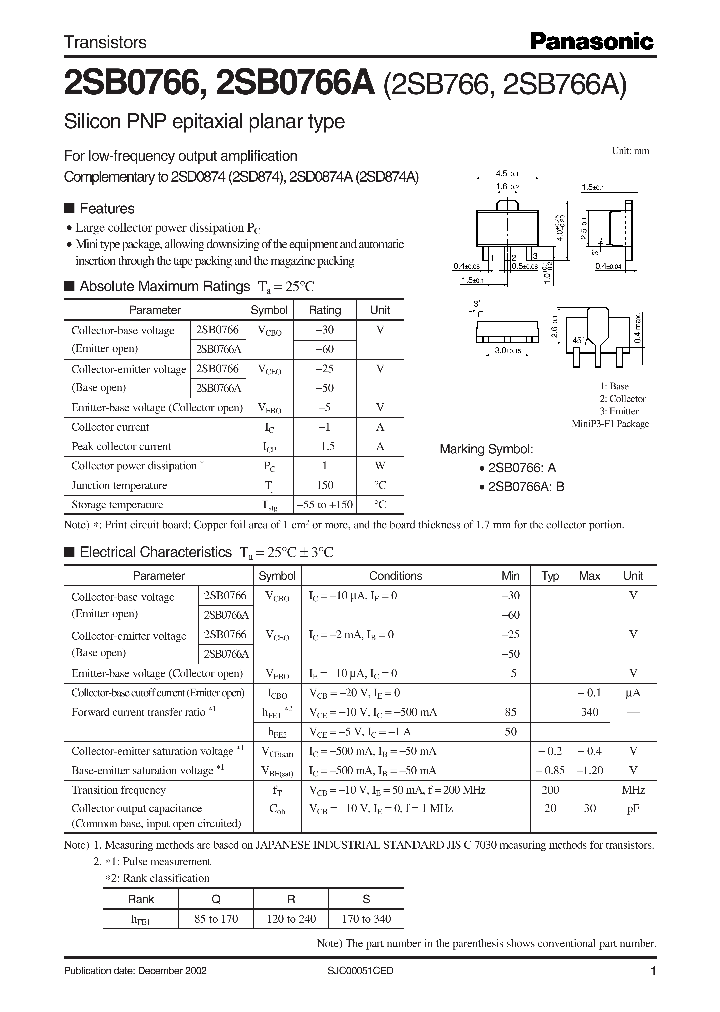 2SB0766_229386.PDF Datasheet
