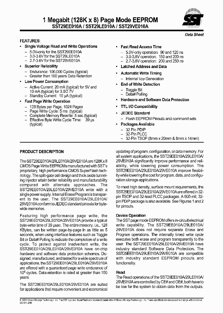 SST29EE010A-90-4C-PH_386199.PDF Datasheet