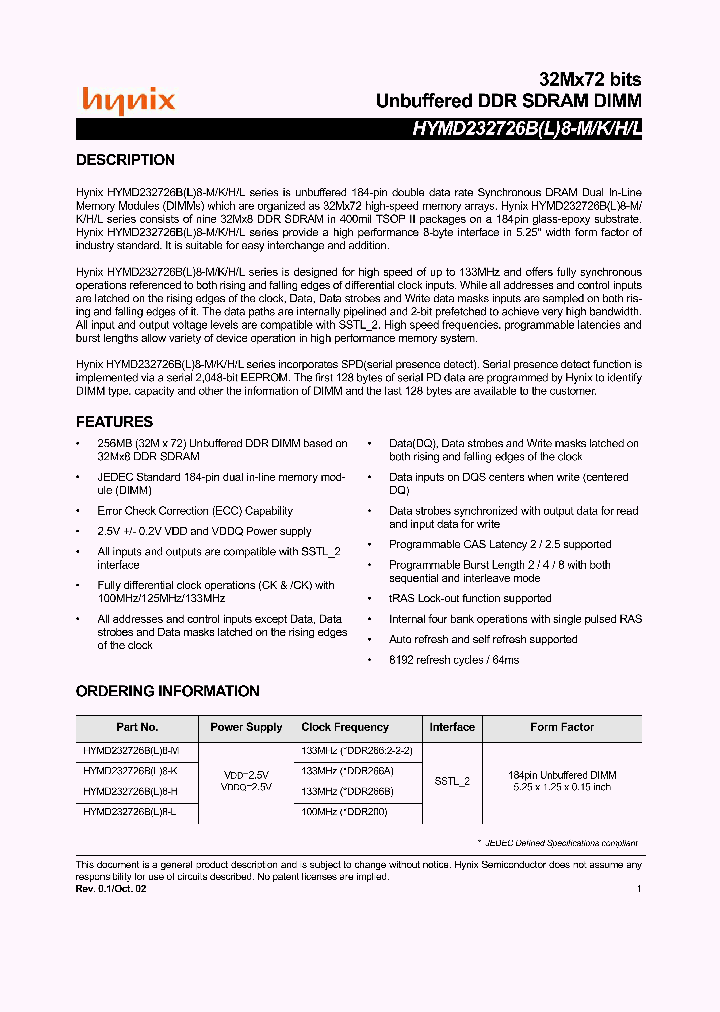 HYMD232726BL8-K_398855.PDF Datasheet