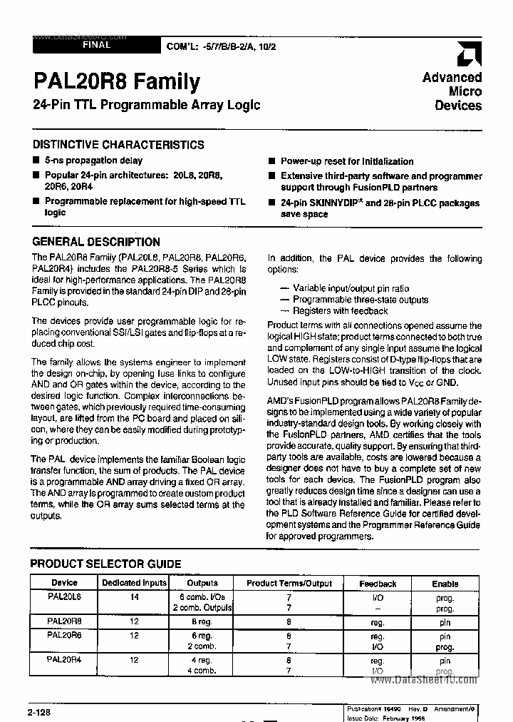 PAL20L8B_188944.PDF Datasheet