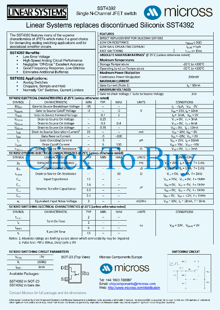 SST4392SOT-23_416039.PDF Datasheet