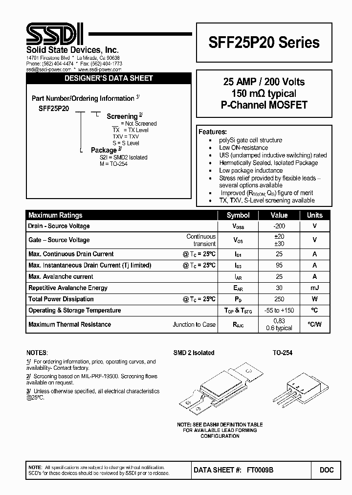SFF25P20S2ITXV_419754.PDF Datasheet
