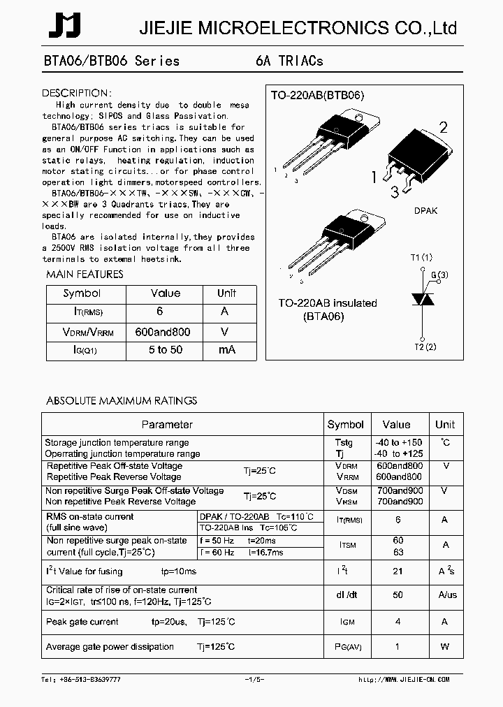 BTA06-800B_336022.PDF Datasheet