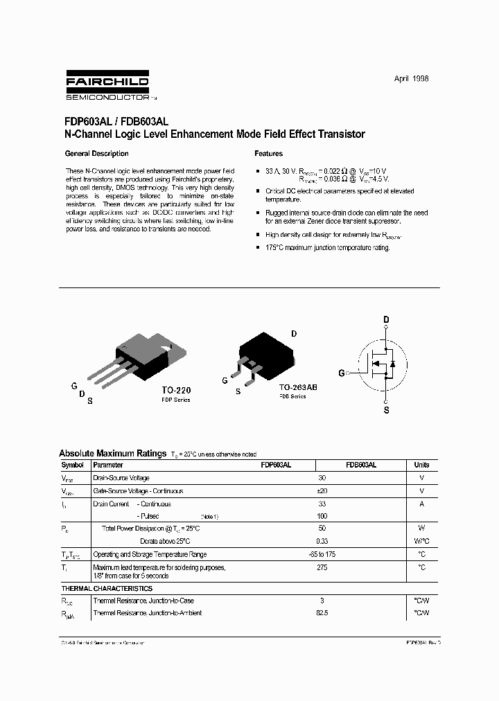 FDP603AL_465402.PDF Datasheet