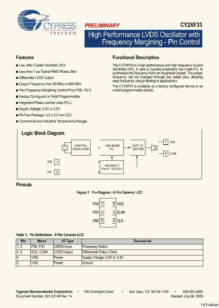 CY2XF33LXCXXXT_481904.PDF Datasheet