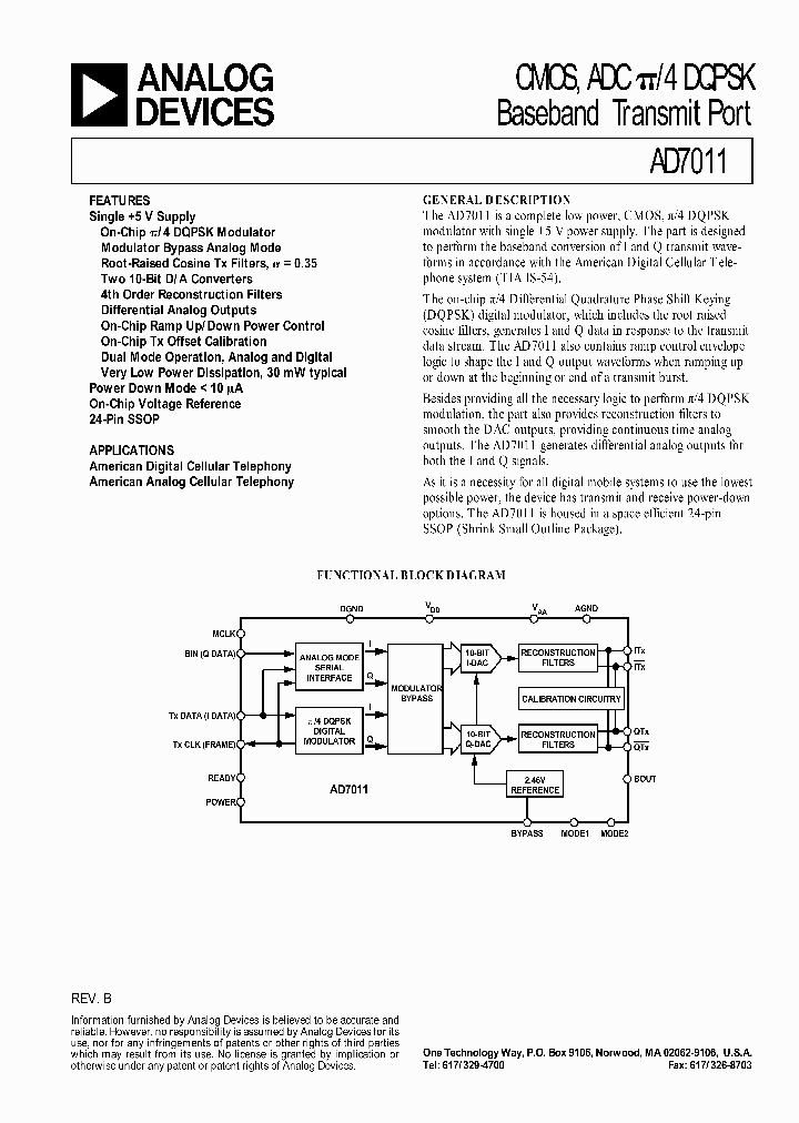 AD7011ARS_198769.PDF Datasheet