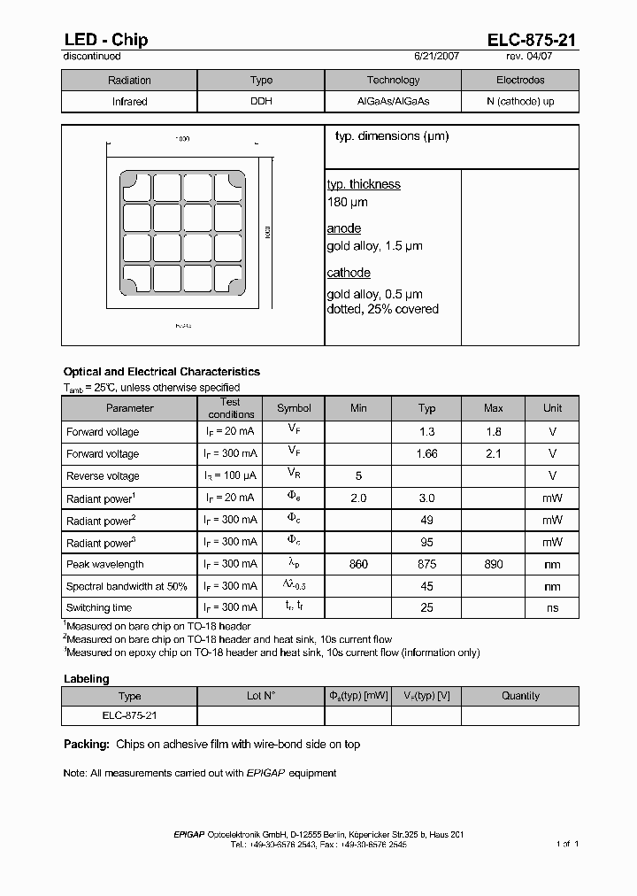 ELC-875-21_410373.PDF Datasheet