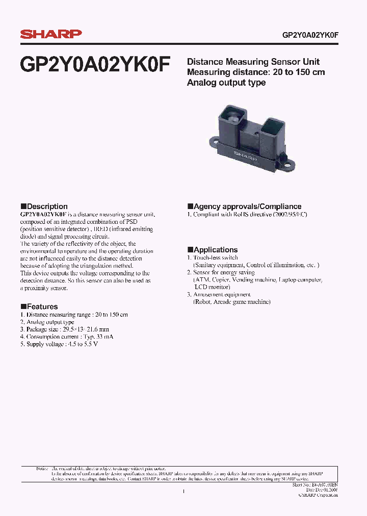 GP2Y0A02YK0F_431630.PDF Datasheet