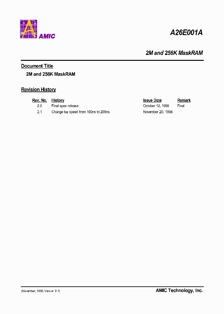 A26E001AV_213371.PDF Datasheet