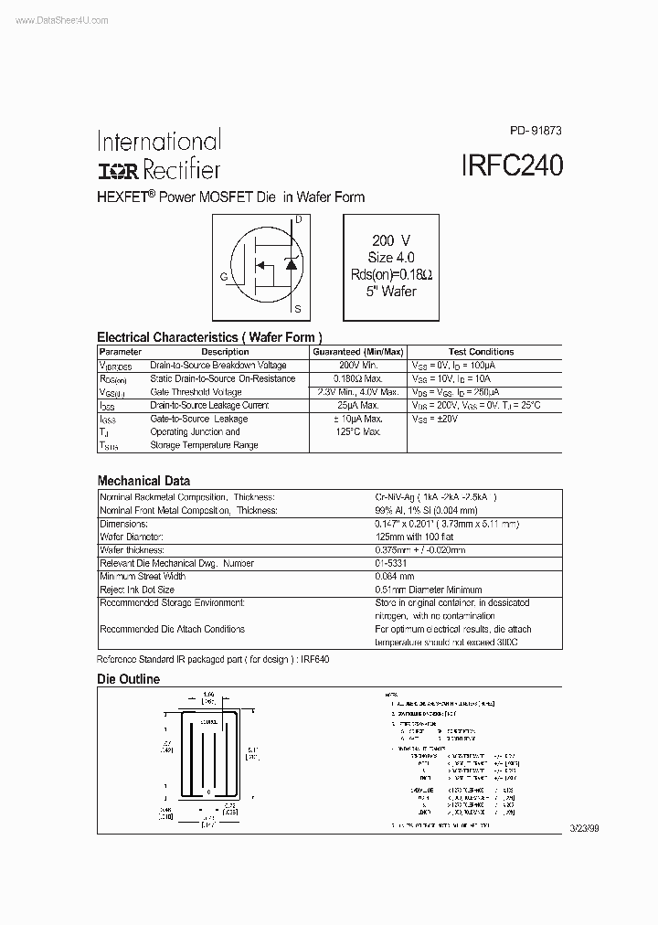 IRFC240_218287.PDF Datasheet