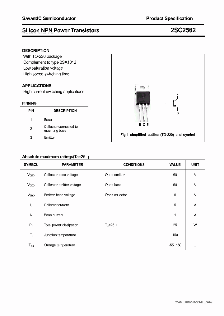 2SC2562_235708.PDF Datasheet