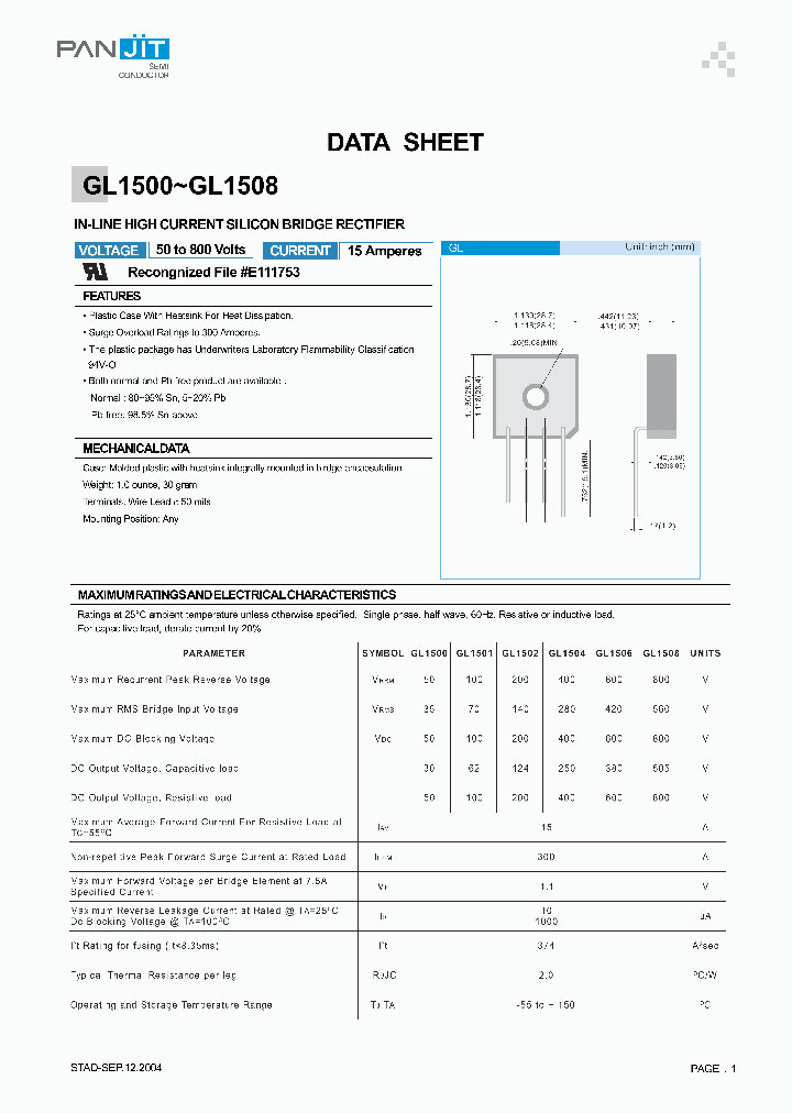 GL25-00_463143.PDF Datasheet