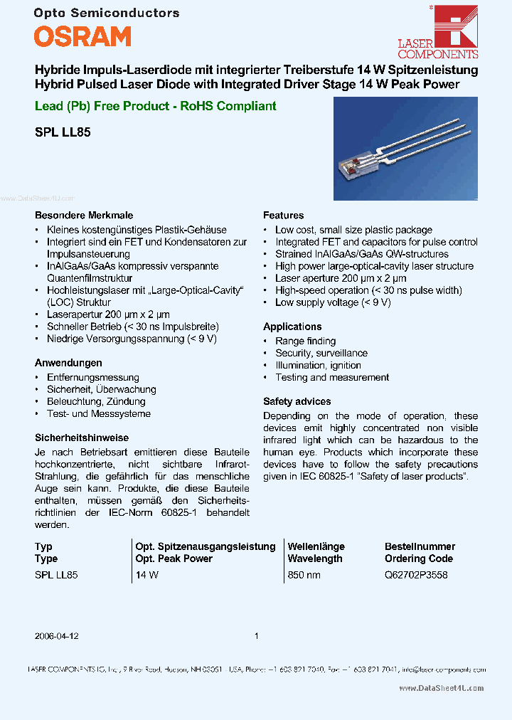 SPLLL85_241710.PDF Datasheet