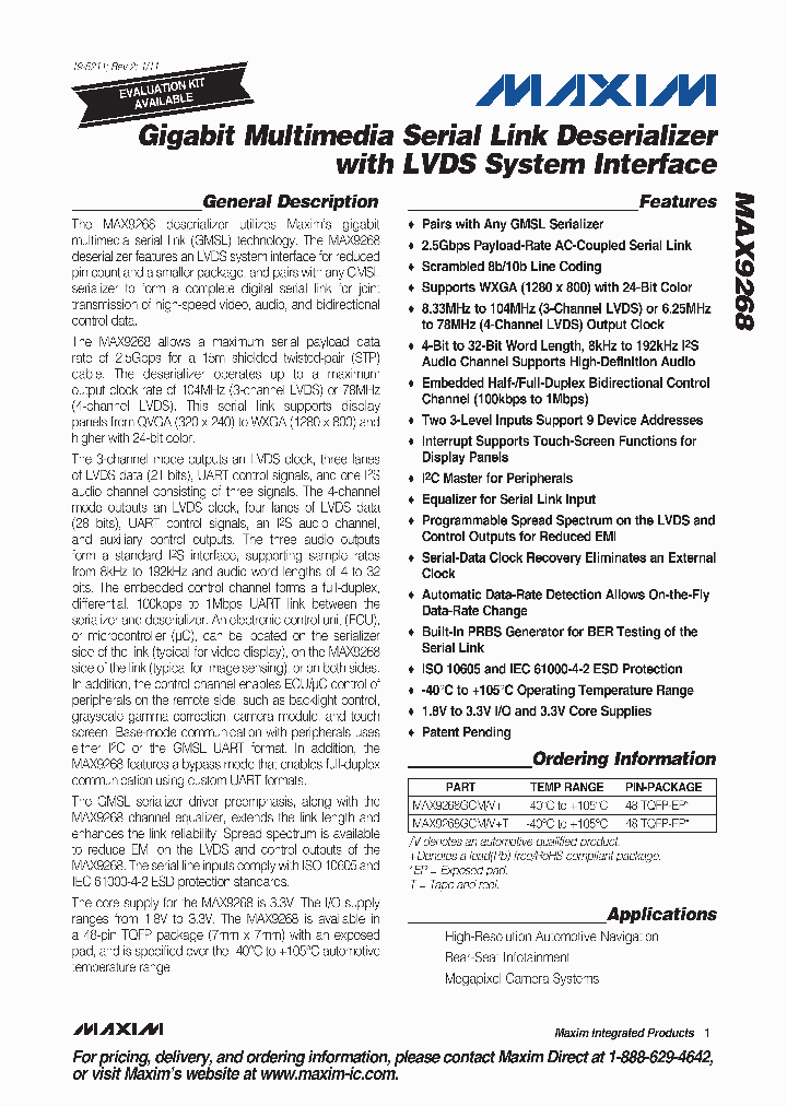 MAX9268_546393.PDF Datasheet