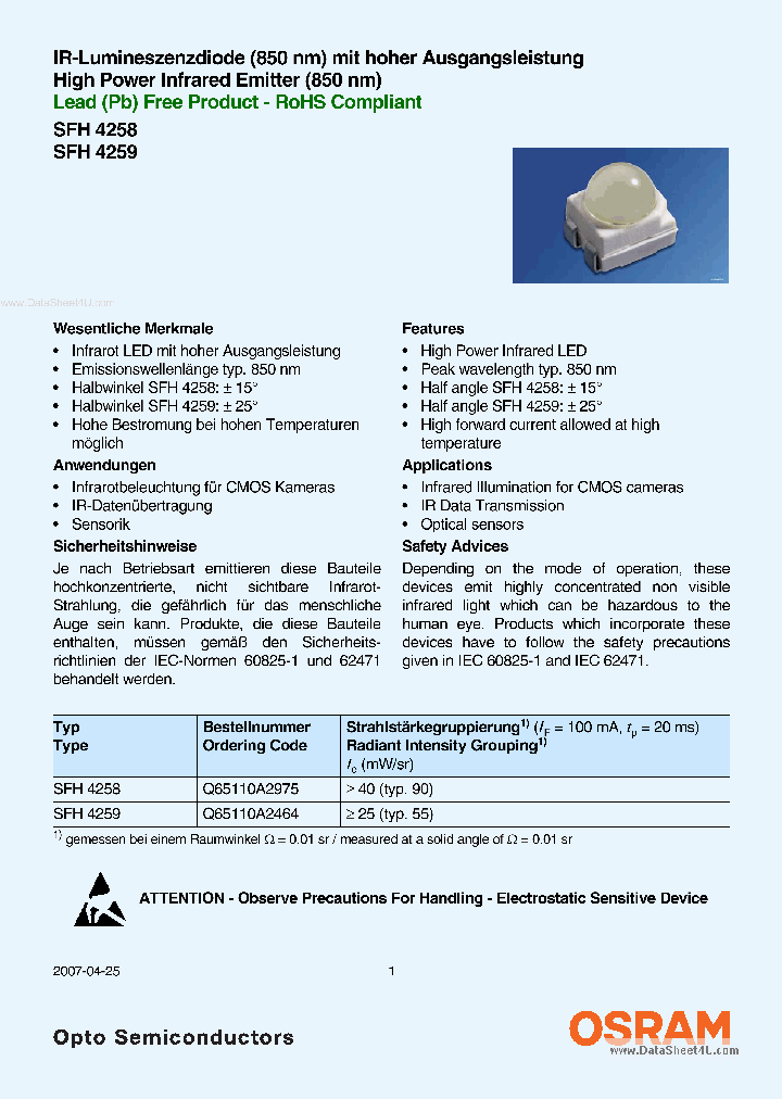 SFH4258_244330.PDF Datasheet
