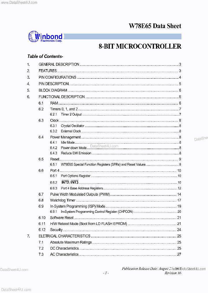 W78E65_246760.PDF Datasheet