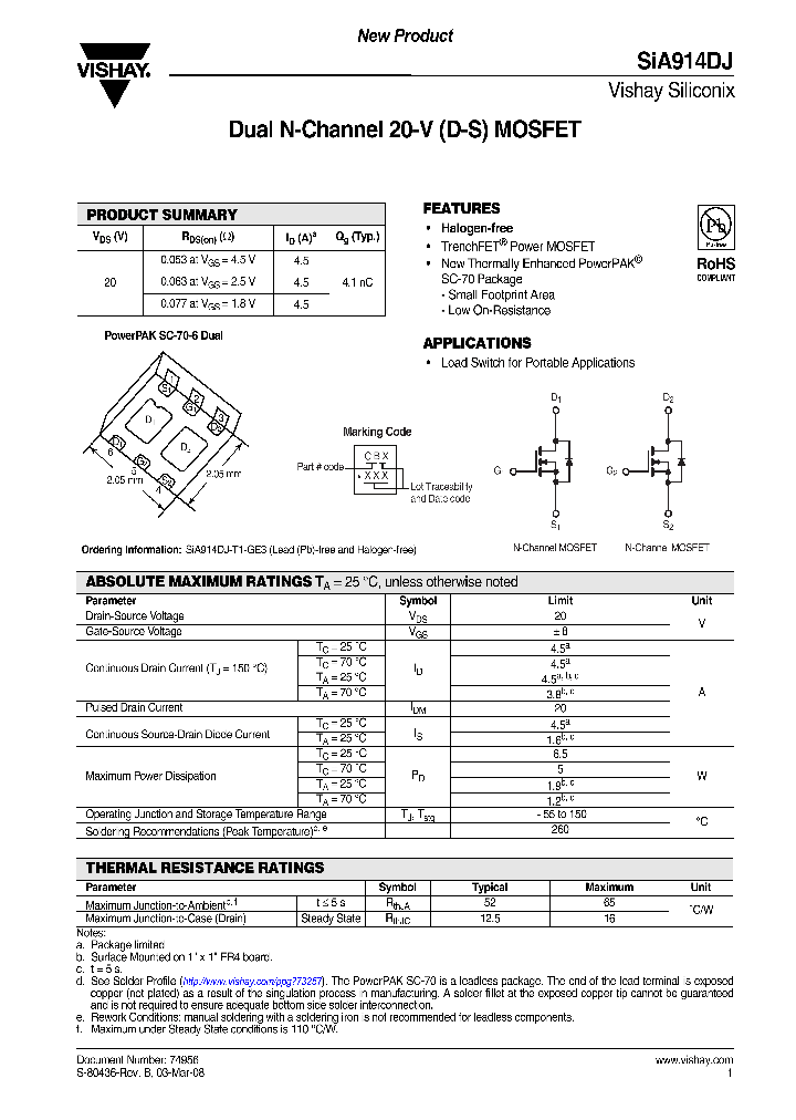 SIA914DJ-T1-E3_345814.PDF Datasheet