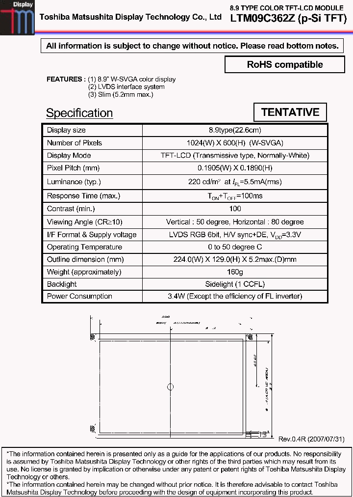 LTM09C362Z_249551.PDF Datasheet