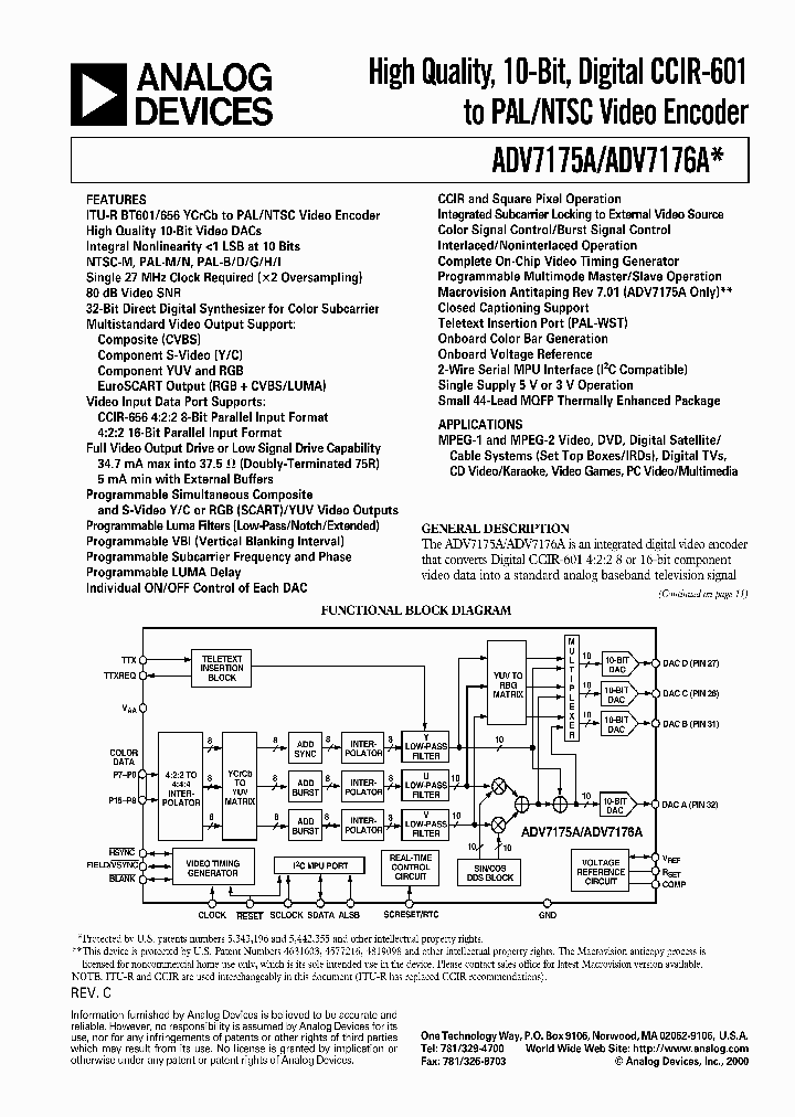 ADV7176A_277973.PDF Datasheet