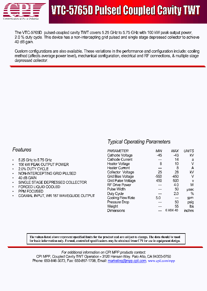 VTC5765D_621610.PDF Datasheet
