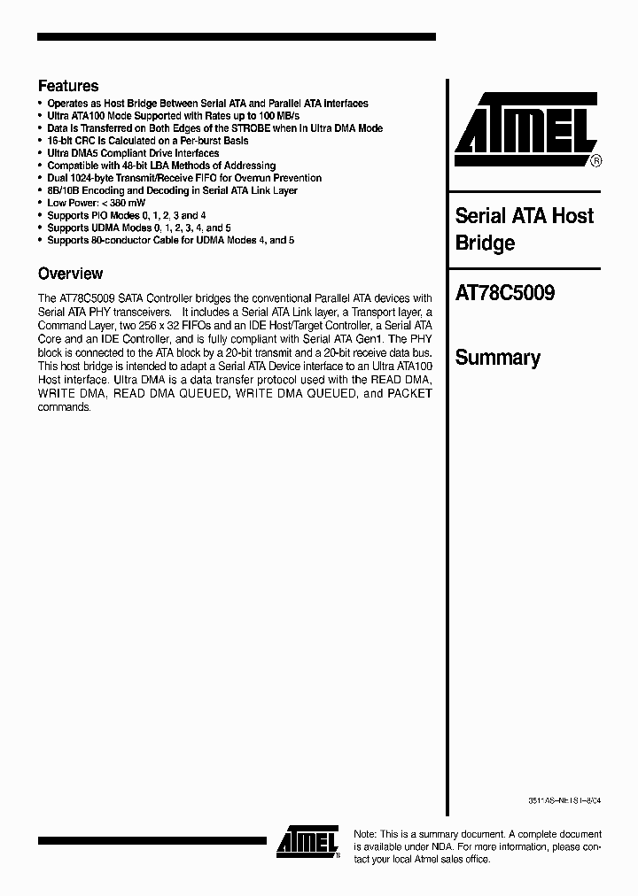 AT78C5009_281449.PDF Datasheet