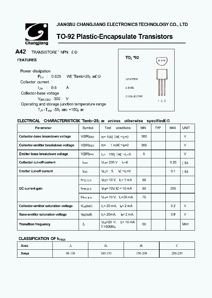 A42-TO-92_353093.PDF Datasheet