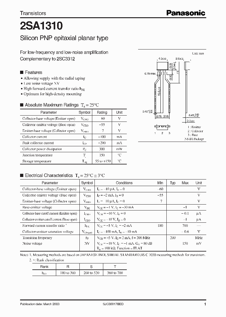 2SA1310_282661.PDF Datasheet