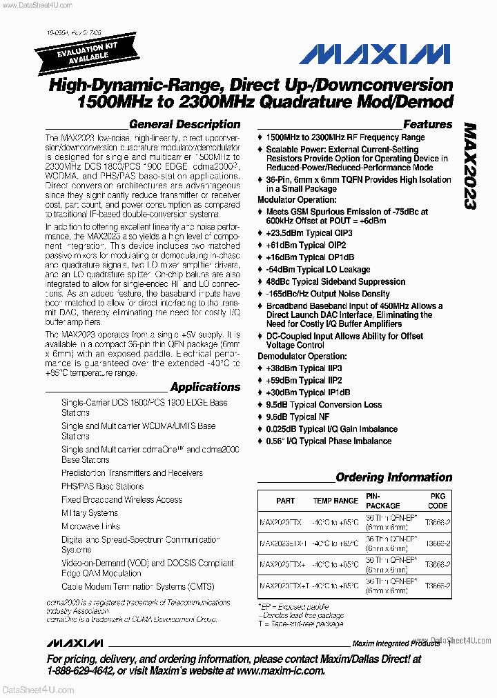 MAX2023_257419.PDF Datasheet