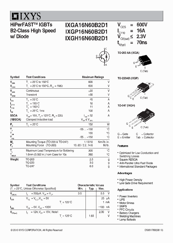 IXGP16N60B2D1_634048.PDF Datasheet