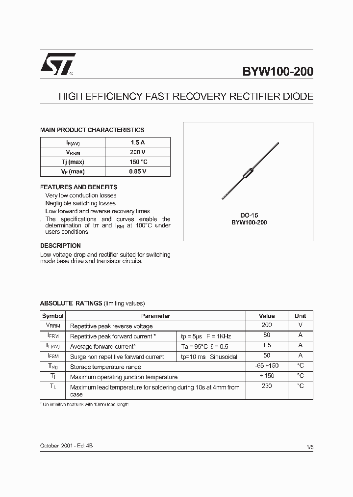 BYW100-200_291710.PDF Datasheet