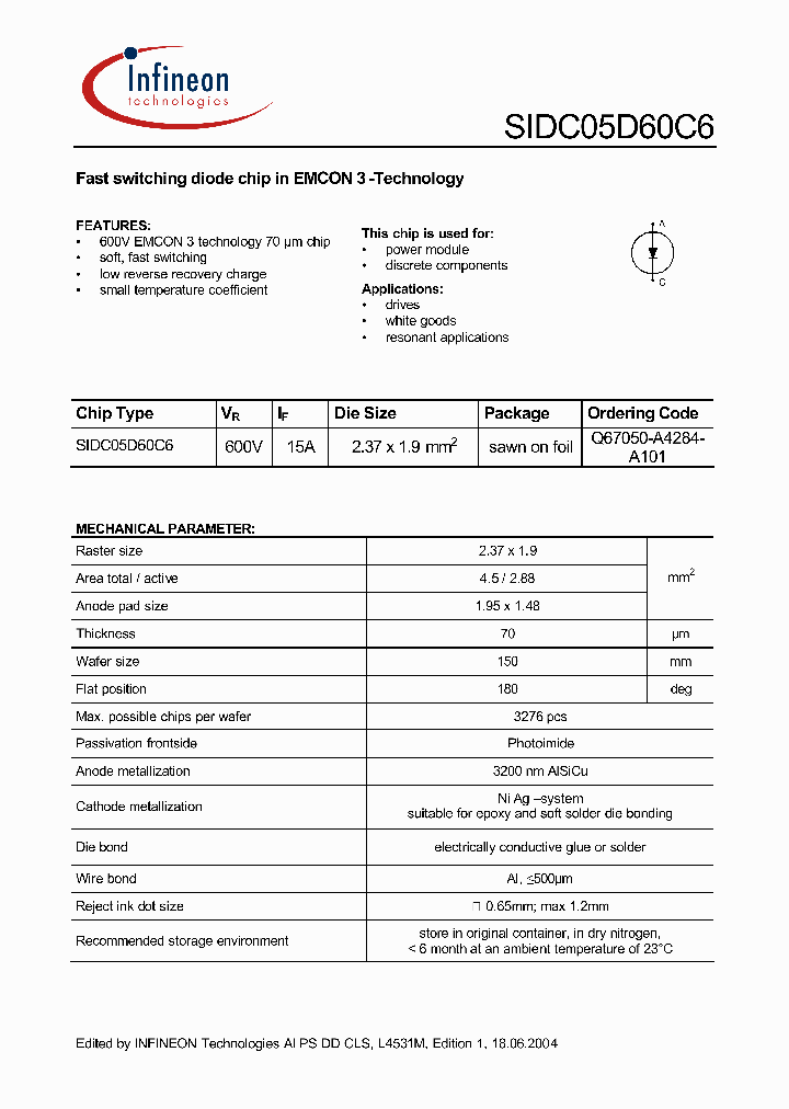 SIDC05D60C6_297366.PDF Datasheet