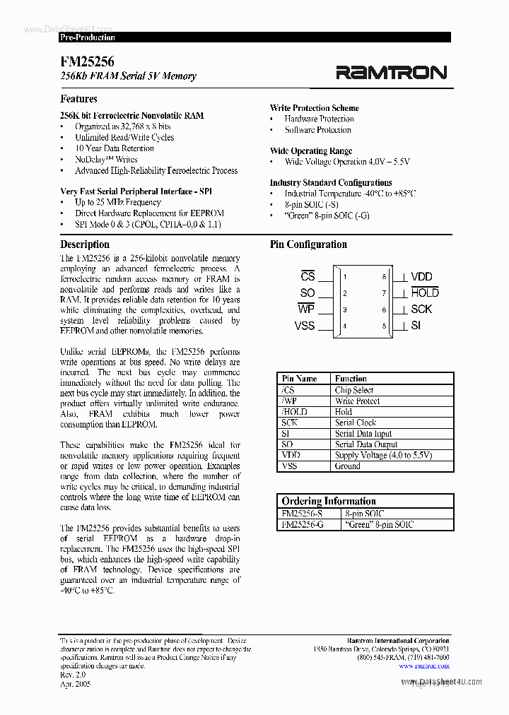 FM25256_281191.PDF Datasheet