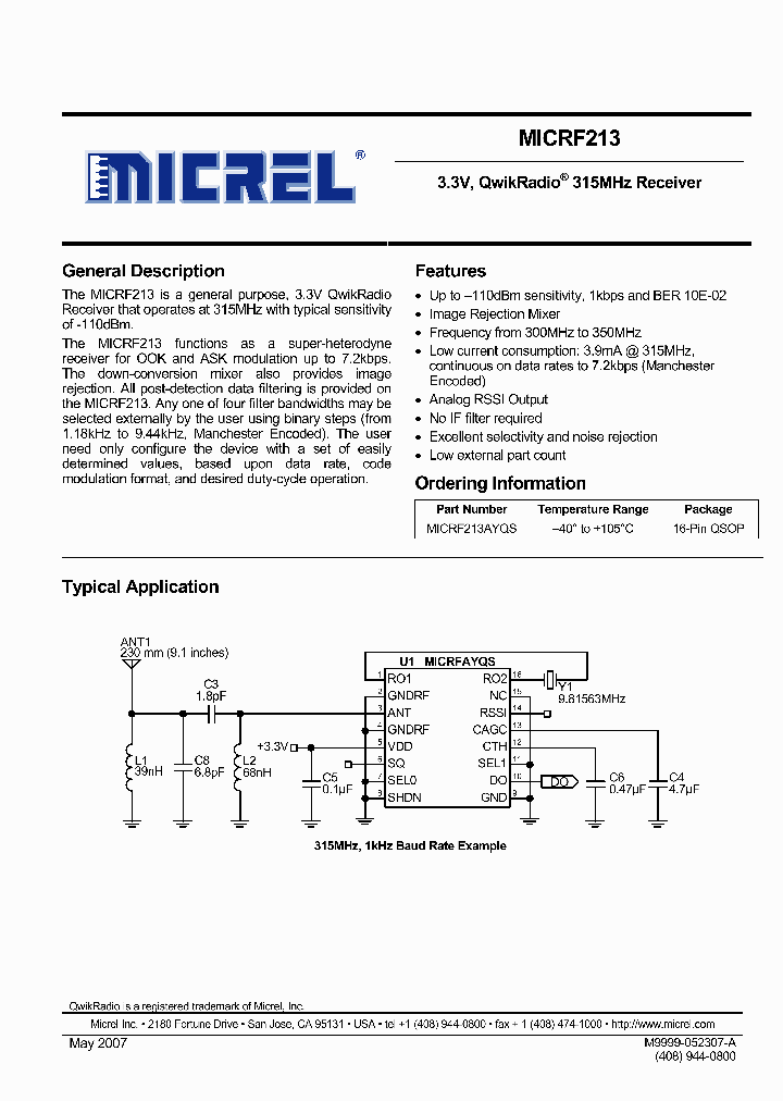 MICRF213_374411.PDF Datasheet