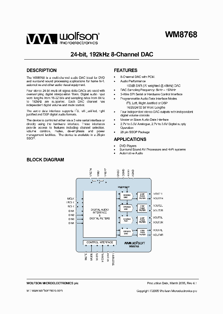 WM8768EDSR_693071.PDF Datasheet