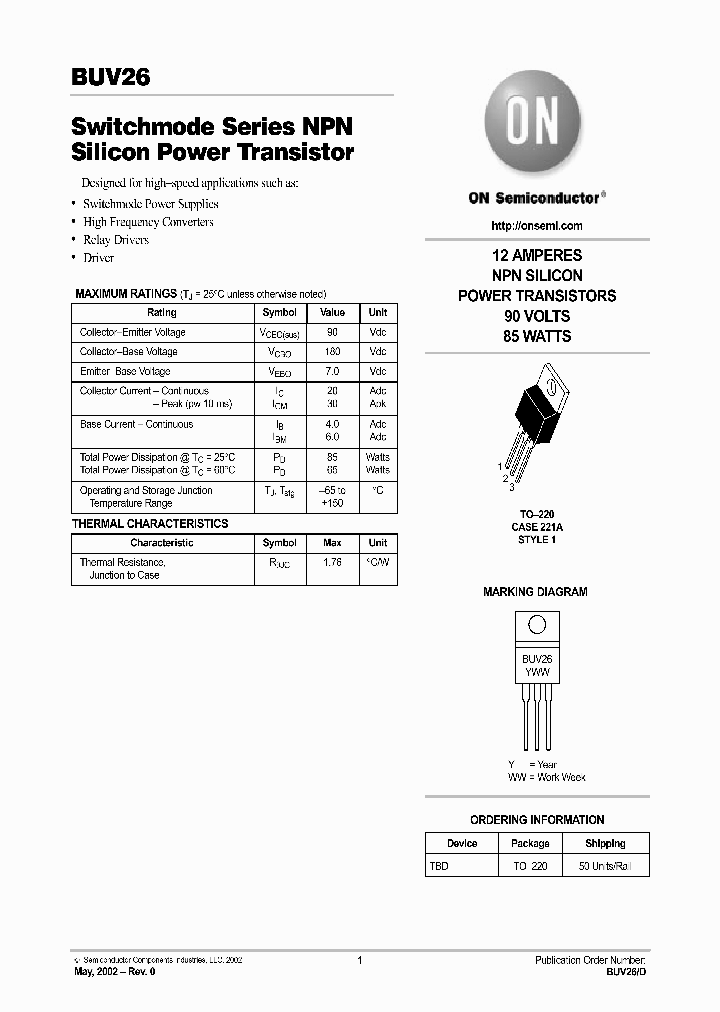 BUV26-D_313949.PDF Datasheet