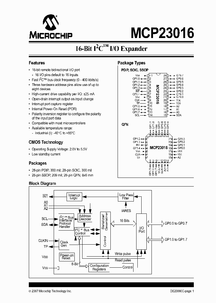 MCP23016-IML_701564.PDF Datasheet