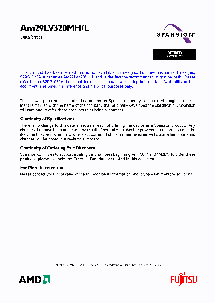 AM29LV320ML90REF_707393.PDF Datasheet