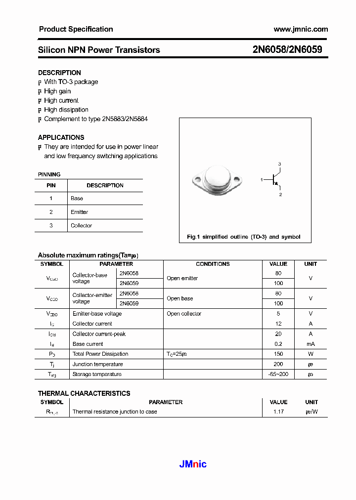 2N6059_708956.PDF Datasheet