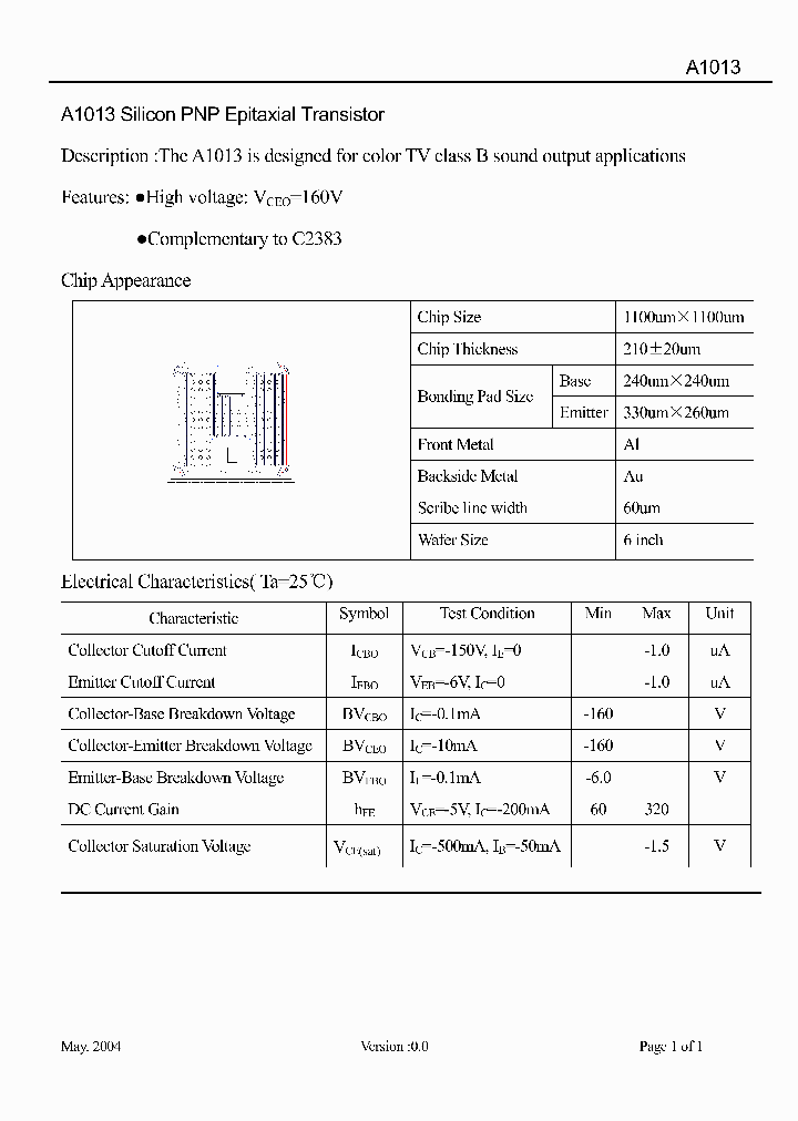 A1013_316940.PDF Datasheet