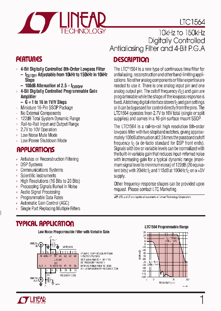 LTC1564_381631.PDF Datasheet