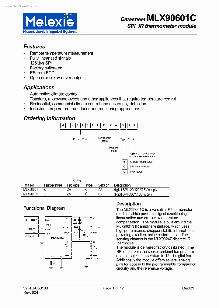 MLX90601C_318567.PDF Datasheet