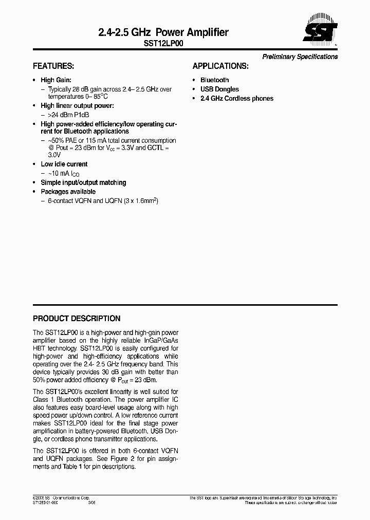 SST12LP00-QU6F-K_383743.PDF Datasheet