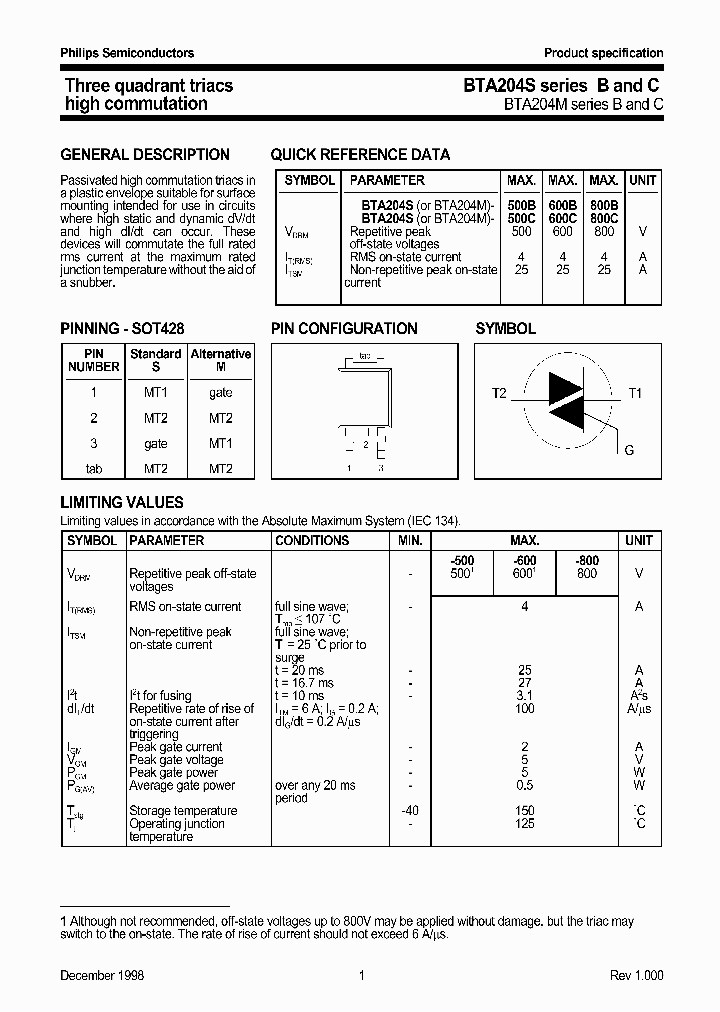BTA204S-800B_384458.PDF Datasheet