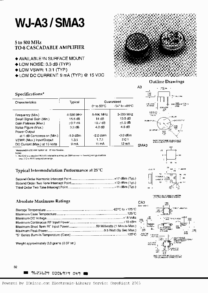 WJ-SMA3_384875.PDF Datasheet
