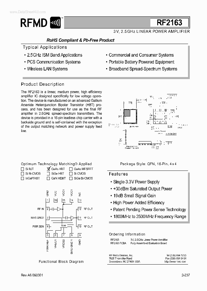 RF2163PCBA_331261.PDF Datasheet