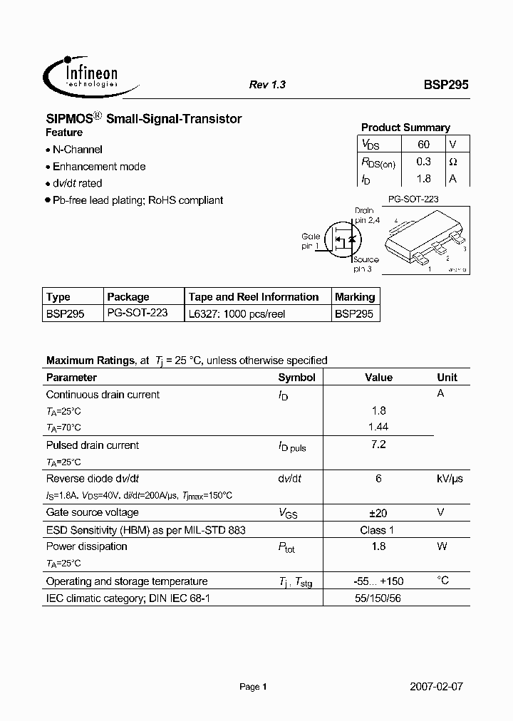 BSP29507_747385.PDF Datasheet
