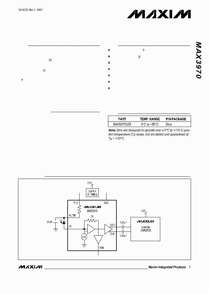 MAX3970_390493.PDF Datasheet