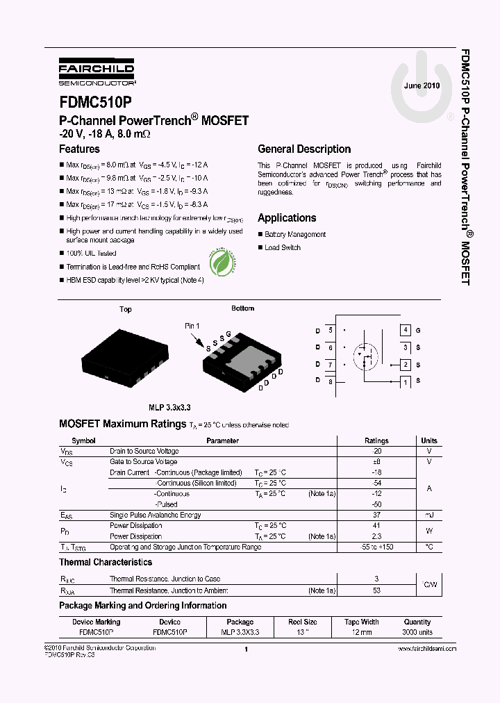 FDMC510P_408018.PDF Datasheet
