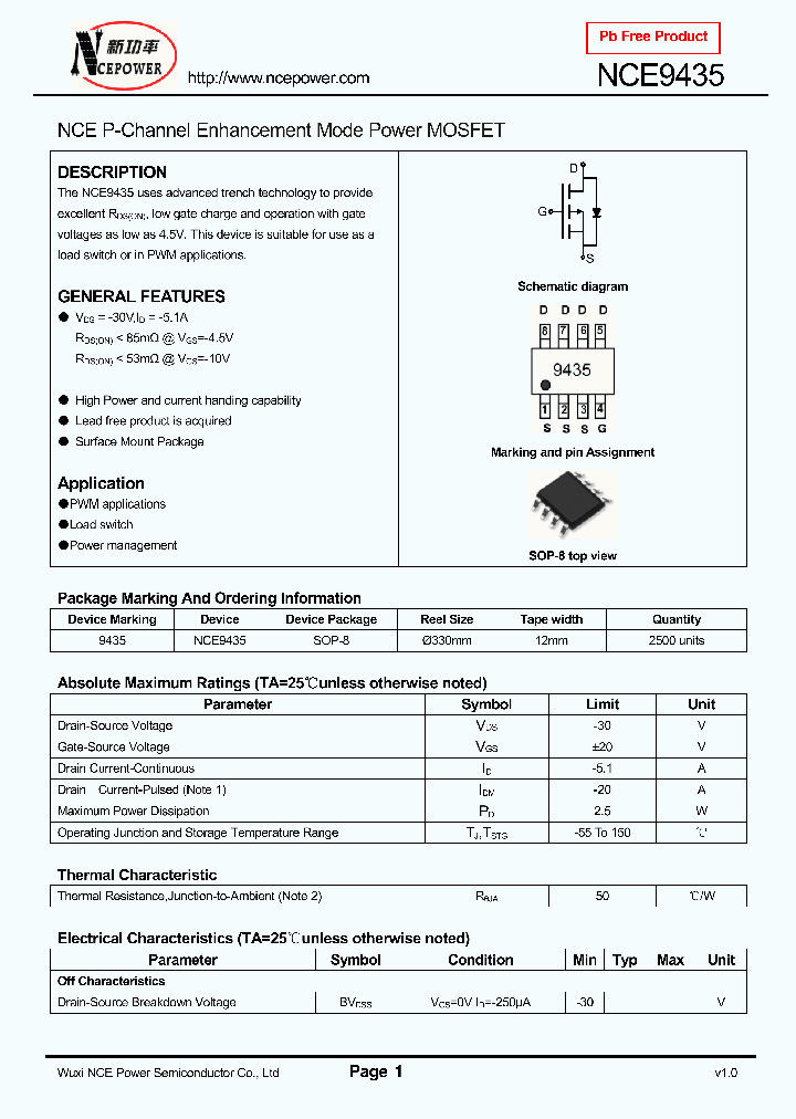 NCE9435_762779.PDF Datasheet