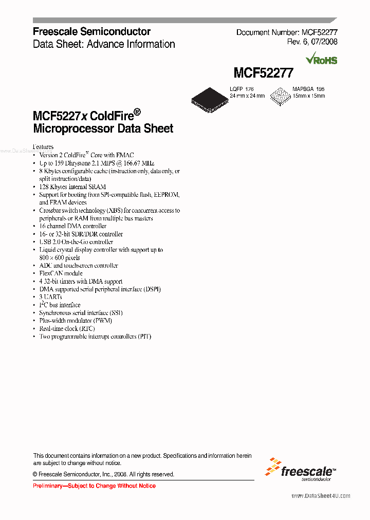 MCF52274_398113.PDF Datasheet